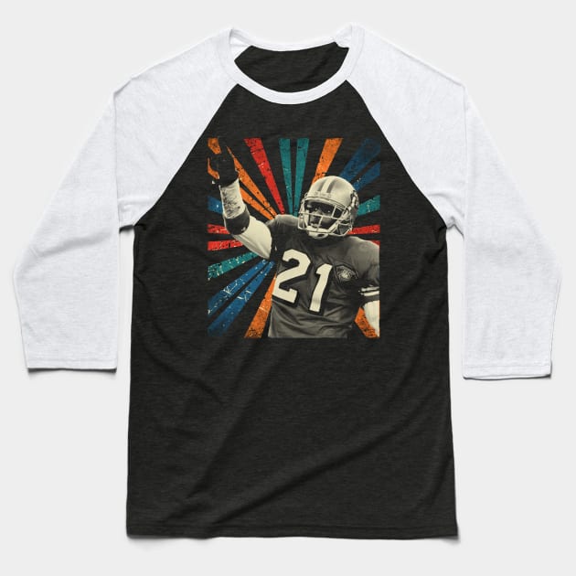 DeionSanders is an football coachand baseball player - vintage art Baseball T-Shirt by ArmandoApparel